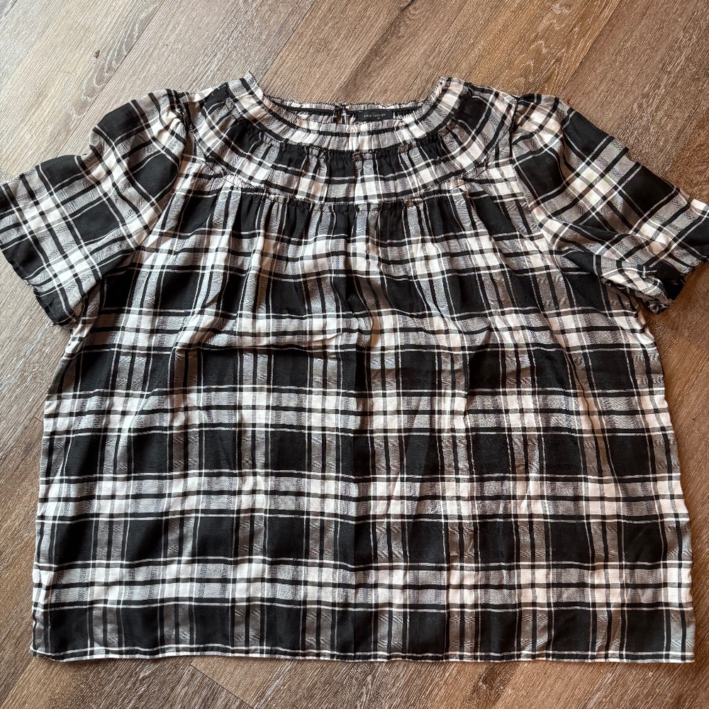 Ann Taylor Black & White Blouse